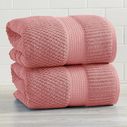 NY Loft 100% Cotton 2 Pack Bath Sheet Towel Set | Extra Large Oversize Bath