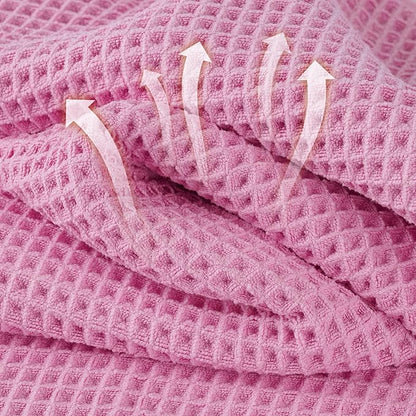Microfiber Waffle Hand Towels, 4 Pieces, Fast Drying, Lint Free 430 GSM