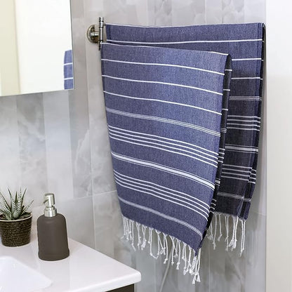 Clotho 4 Pack Navy Blue Turkish Hand Towels