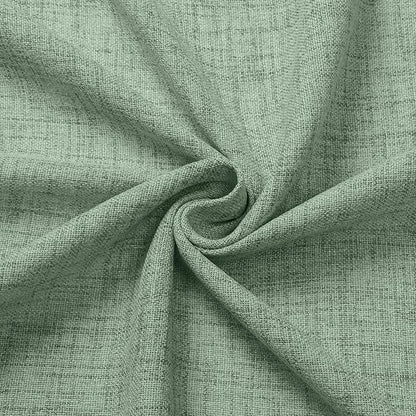 Tollpiz Short Linen Tier Curtains Rod Pocket Semi Sheer Half Kitchen Curtain Burlap Light Filtering Thick Linen Drapes for Bathroom, 30 x 24 inches Long, Sage Green, Set of 2 Panels