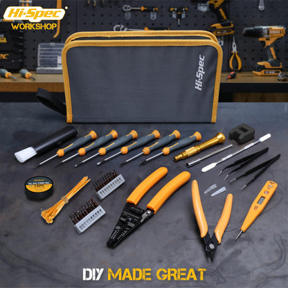 Hi-Spec 56pc Electronics Repair & Opening Tool Kit Set for Laptops, Devices, Computers, PC Building & Gaming Accessories. Precision Small Screwdrivers with Pry Tools