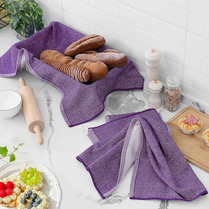 Homaxy Premium Kitchen Towels, Large Cotton Kitchen Hand Towels, Flat and Terry