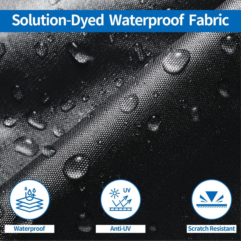 iCOVER Trailerable Boat Cover- 23'-24' 800D Water Proof Heavy Duty, Fits V-Hull, Fish&Ski, Pro-Style, Fishing, Utiltiy, Runabout, Bass Boats, up to 23ft-24ft Long and 102" Wide