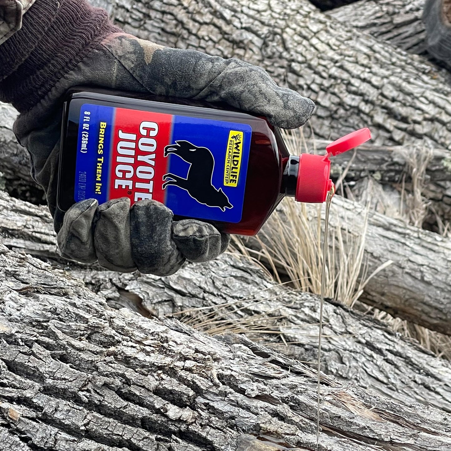 WILDLIFE RESEARCH CENTER Coyote Juice, Predator Calling Scent for Realistic Setups, Appeals to Territorial, Curiosity & Hunting Instincts, 8 FL OZ Squirt Bottle