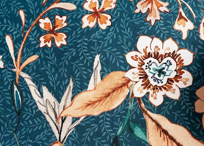 Maison d' Hermine Table Cloth Rectangle Table 100% Cotton 70 x 108 Inches Fall Tablecloth Reusable Everyday Use for Thanksgiving Christmas Decorations Dining Farmhouse Party (Luxury Loft - Dark Teal)
