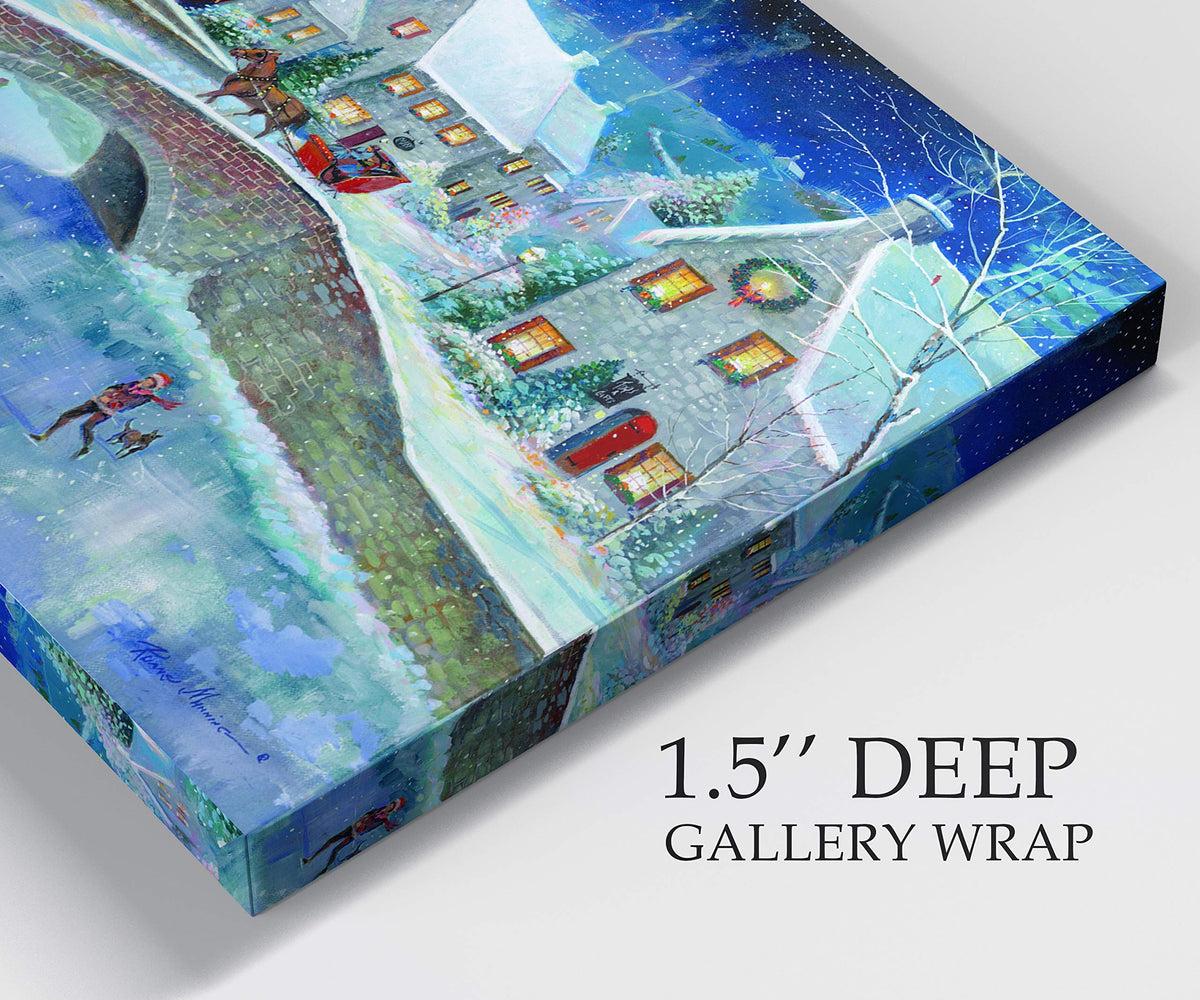 Renditions Gallery Abstract Christmas Decor for Home Snowy Warm Winter Wonderland Wall Hanging Canvas Prints for Bedroom Dining Living Room Office Home Kitchen Wall Decor - 32"X48" LT18