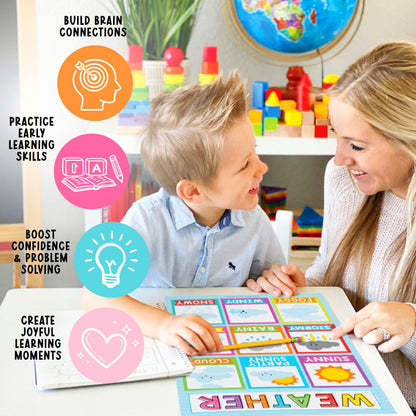Hadley Designs 16 Educational Posters for Classroom Must Haves - Laminated Pre-K Posters for Toddler Homeschool Essentials, Toddler & Preschool Learning Activities, Kindergarten Classroom Decor