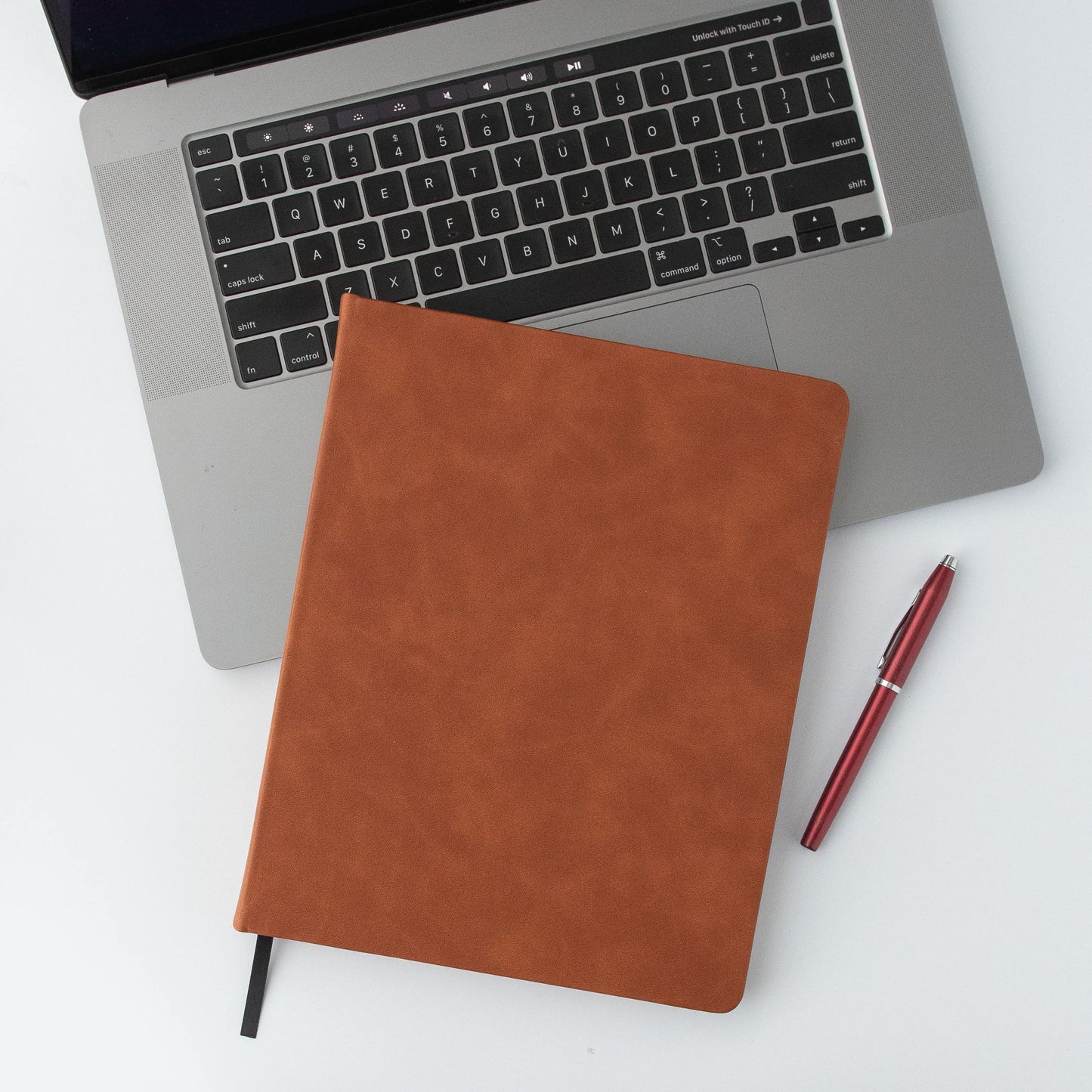 THiNKABLE Lined Journal Notebook, A4 Brown Vegan Leather Hard Cover Journal for Writing, Large 8.25x10.25 inches, Lined Notebook For Work, Work Notebook