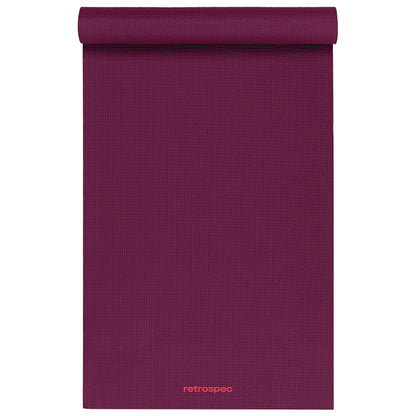 Retrospec Pismo Yoga Mat w/Nylon Strap for Men & Women - Non Slip Exercise Mat for Yoga, Pilates, Stretching, Floor & Fitness Workouts, .5mm Thick, Easy to Clean