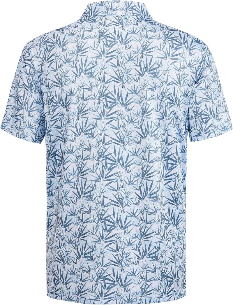 Men's Golf Shirt - Moisture-Wicking Dry Fit Performance Polo | Short Sleeve, Stylish Print