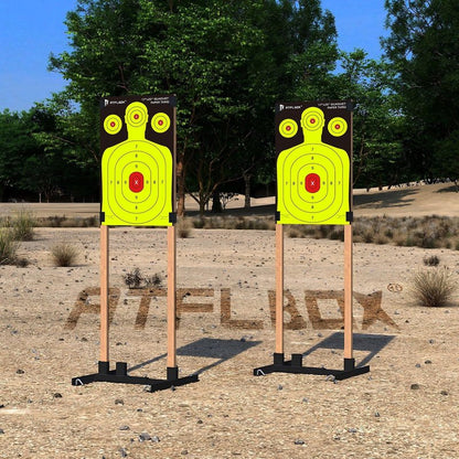 Atflbox Silhouette Paper Target for The Range, 17X25 Inch High Visibility Target Paper for Indoor and Outdoor Shooting Practice, Suitable for Handgun, Pistol, Rifle, Airgun, Pellet BB Gun (25 Pack)