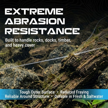 Reaction Tackle 100% Pure Fluorocarbon Fishing Line - High Strength, Abrasion-Resistant, Fast-Sinking, Virtually Invisible - Saltwater and Freshwater Leader Line - Pink - 60LB 125 Yards