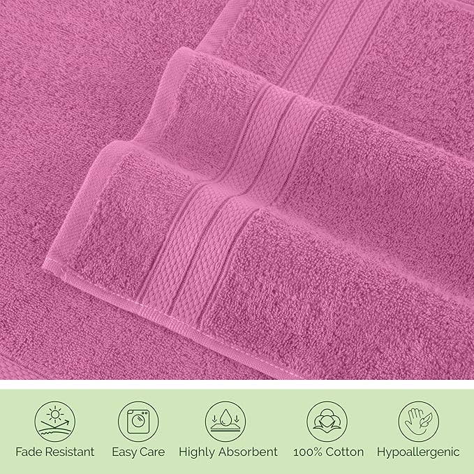 Elegant Comfort Luxury 6-Piece Towel Set, Premium Soft 100% Turkish Cotton