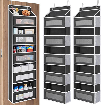 JARLINK 2 Pack Over The Door Organizer Storage, 5 Shelf Hanging Door Organizer