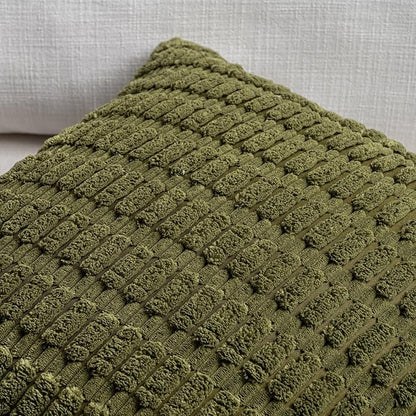 Fancy Homi 1 Pack Moss Green Long Lumbar Body Decorative Throw Pillow Covers 14x36 Inch for Bed Couch Bedroom Bench, Soft Corduroy Rectangle Solid Pillow Case 35x91 cm, Rustic Farmhouse Boho Decor