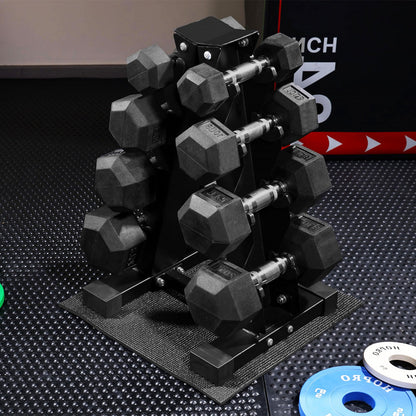 Fitvids Premium Rubber Coated Hex Dumbbell Weight Set, Multiple Packages