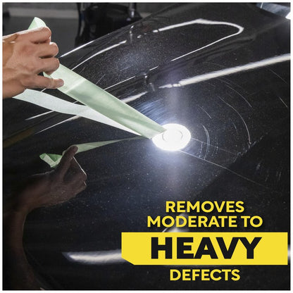 Meguiar’s Mirror Glaze M105 Ultra-Cut Compound, Car Rubbing Compound for Removing Scratches and Heavy Swirls While Adding Shine, Safe and Effective on All Glossy Car Paint and Clear Coats, 8 oz