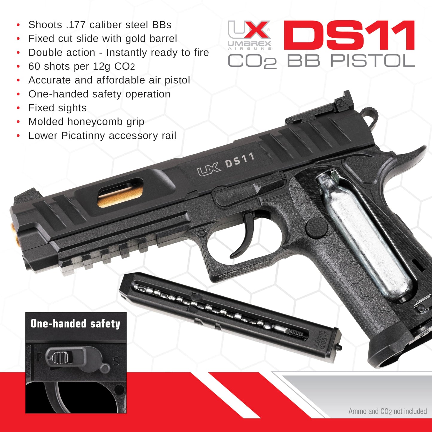 Umarex DS11 .177 Caliber BB Gun Air Pistol