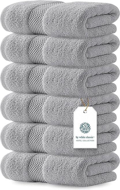 White Classic Luxury Dolphin Gray Hand Towels