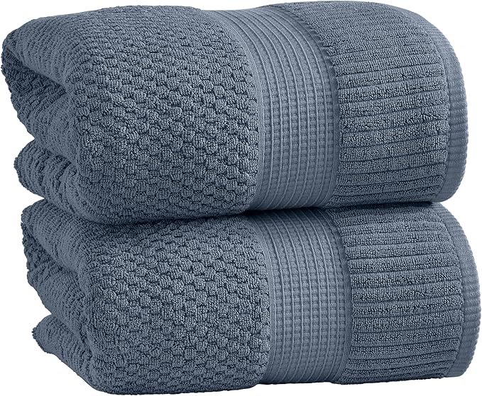 NY Loft 100% Cotton 2 Pack Bath Sheet Towel Set | Extra Large Oversize Bath
