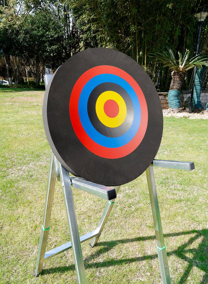 Cifupy 20'' Round Archery Target, Lightweight High-Density EVA Bow & Arrow Target, Single-Sided Printed Pattern, for Backyard Outdoor Shooting Practice with a Curved Longbow