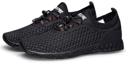 DOUSSPRT Men's Water Shoes Quick Drying Sports Aqua Shoes AllBlack Size 11