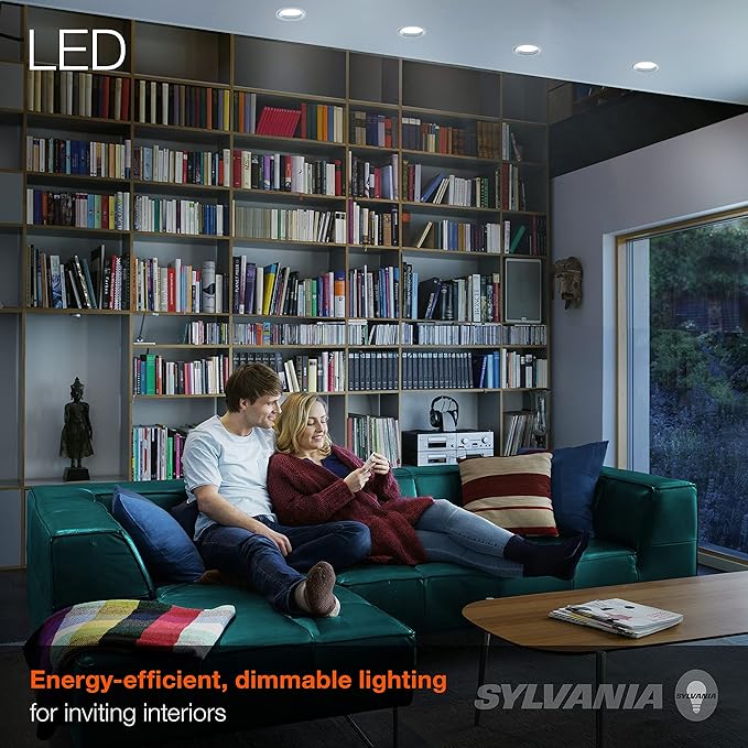 SYLVANIA ECO LED Light Bulb, BR30, 65W=10W, 7 Year, 650 Lumens, Frosted, Dimmable, Daylight - 4 Pack (40871)