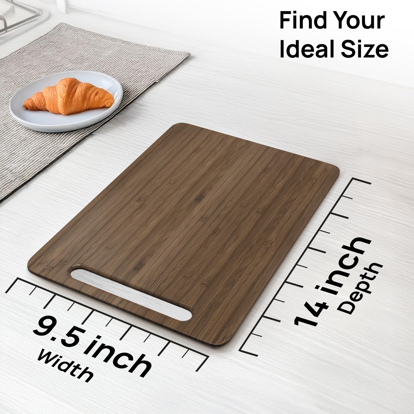 Ibyx Elegant Round Sliding Tray for Your Pressure Cooker, Air Fryer & Heavy Kitchen Appliances - Sturdy, Slides Easily from Under The Cabinet (Natural, 13”)