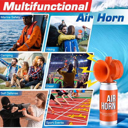 ElectricWise 1 Pack Air Horn 1.4oz, 122dB Loud Air Horns for Safety, Heard Up to 1/2 Mile Away, Small Boat Marine Horn Can, Meet US Coast Guard, Emergency Use for Marine Boating