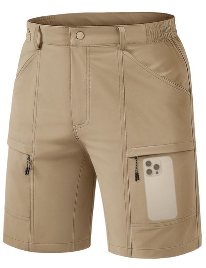 TACVASEN Men's Hiking Shorts 10" Quick Dry Lightweight Breathable Dress Outdoor Work Fishing Summer Shorts with 5 Pockets Khaki 36