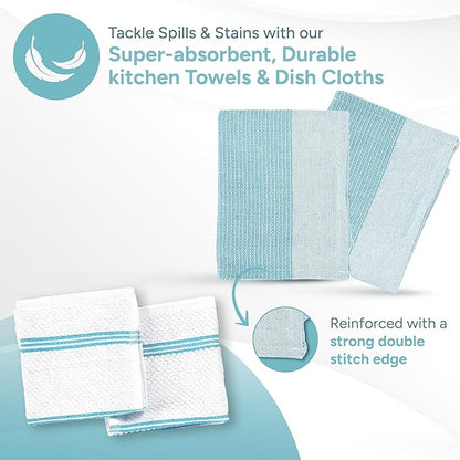 Casa Platino Oven Mitts and Pot Holders Sets, 8-Piece – 500°F Heat Resistant