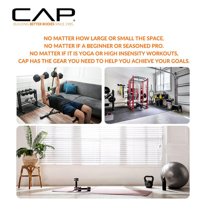 CAP Barbell Rubber Coated Dumbbell Weight Set with Vertical Rack | 100 lb, 150 lb, and 210 lb Options