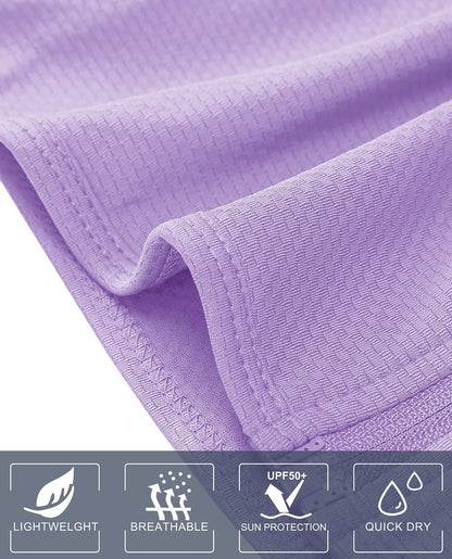 MAGCOMSEN Women's Hiking Jacket Lightweight Long Sleeve UPF 50+ Sun Protection Shirt Breathable SPF Shirts with Thumb Holes Light Purple S