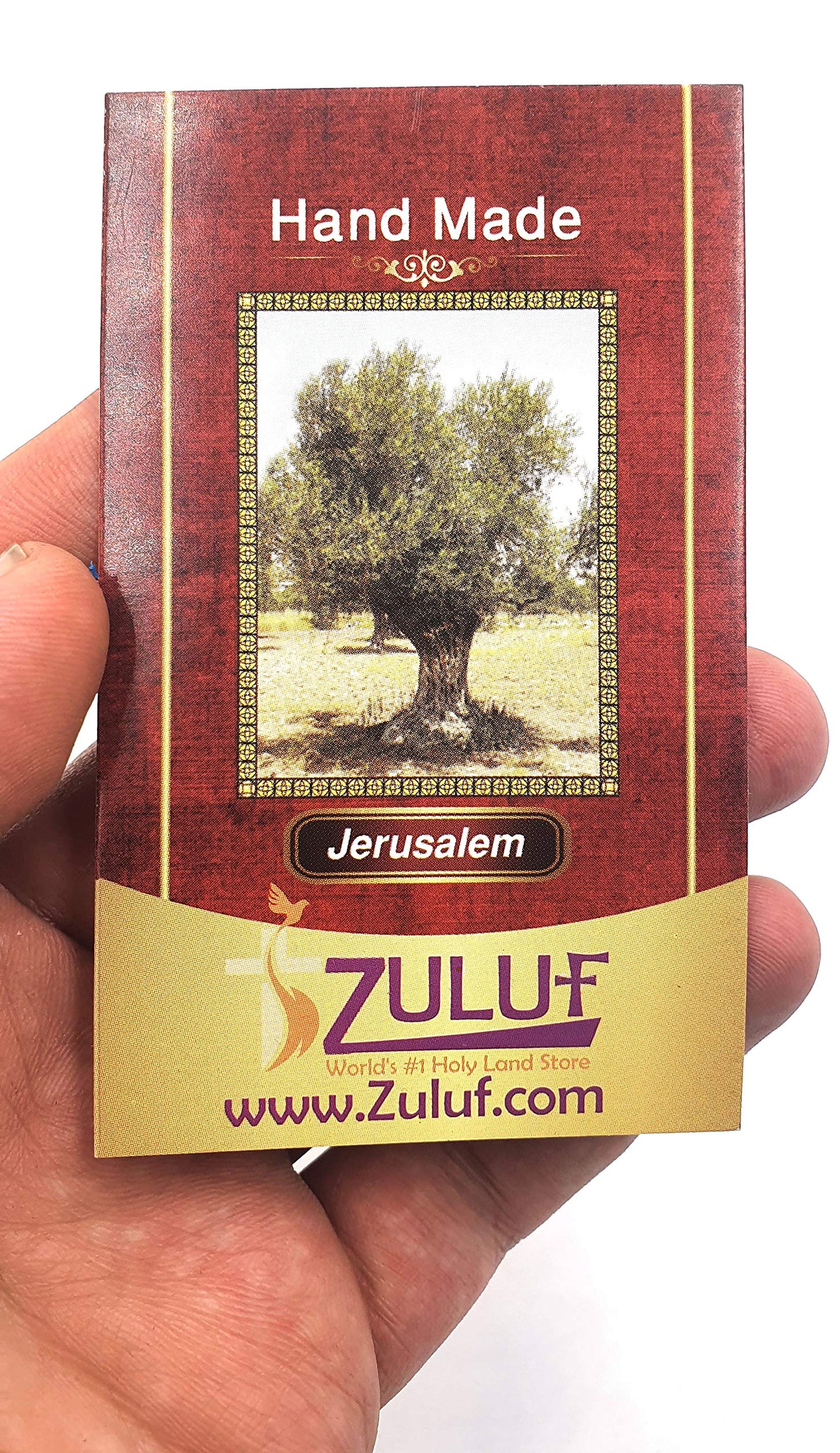 Zuluf Bulk Olive Wood Bell Christmas Ornaments from Bethlehem - Religious Nativity, Catholic Chrismons for Christmas Tree, Holy Land Israel Souvenirs, Christian Decorations Set of 4