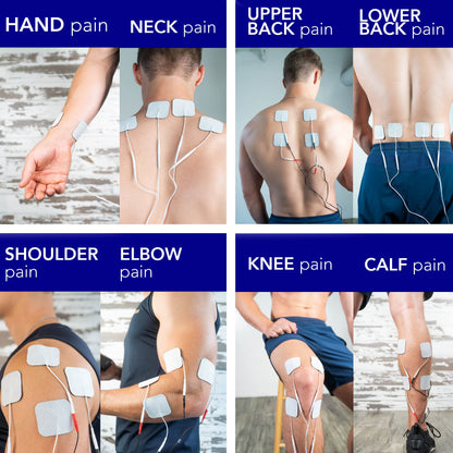 Roscoe Medical TENS Unit and EMS Muscle Stimulator, Twin Stim, OTC TENS Machine for Lower Back Pain Relief, Neck Pain, or Sciatica Relief, Clinical Strength Stim Machine