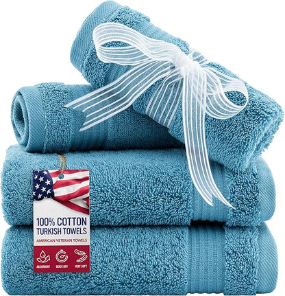 American Veteran Towel, 100% Cotton Turkish Washcloths
