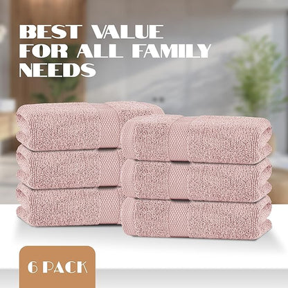 White Classic Pink Hand Towels for Bathroom Cotton Hand Towel Bulk for Gym