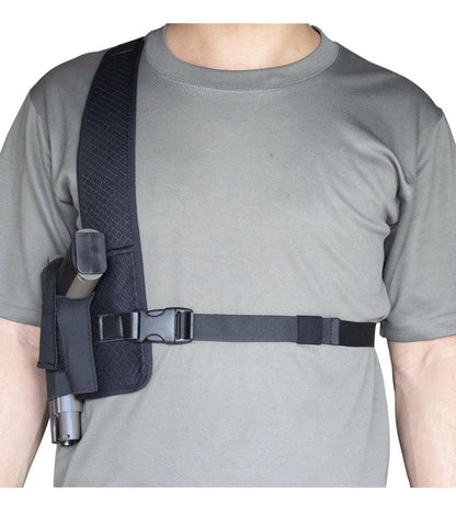 HOGIKUO Universal Shoulder Holster，Chest Holster,Concealed Shoulder Holster for Men,Fits 1911,M&P Shield 9mm, Glock 19,Sig P365,S&W Bodyguard and More（Left Hand）