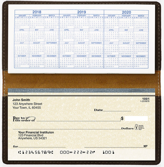CAROUSELCHECKS Sunflower Laser Engraved Leatherette Checkbook Cover