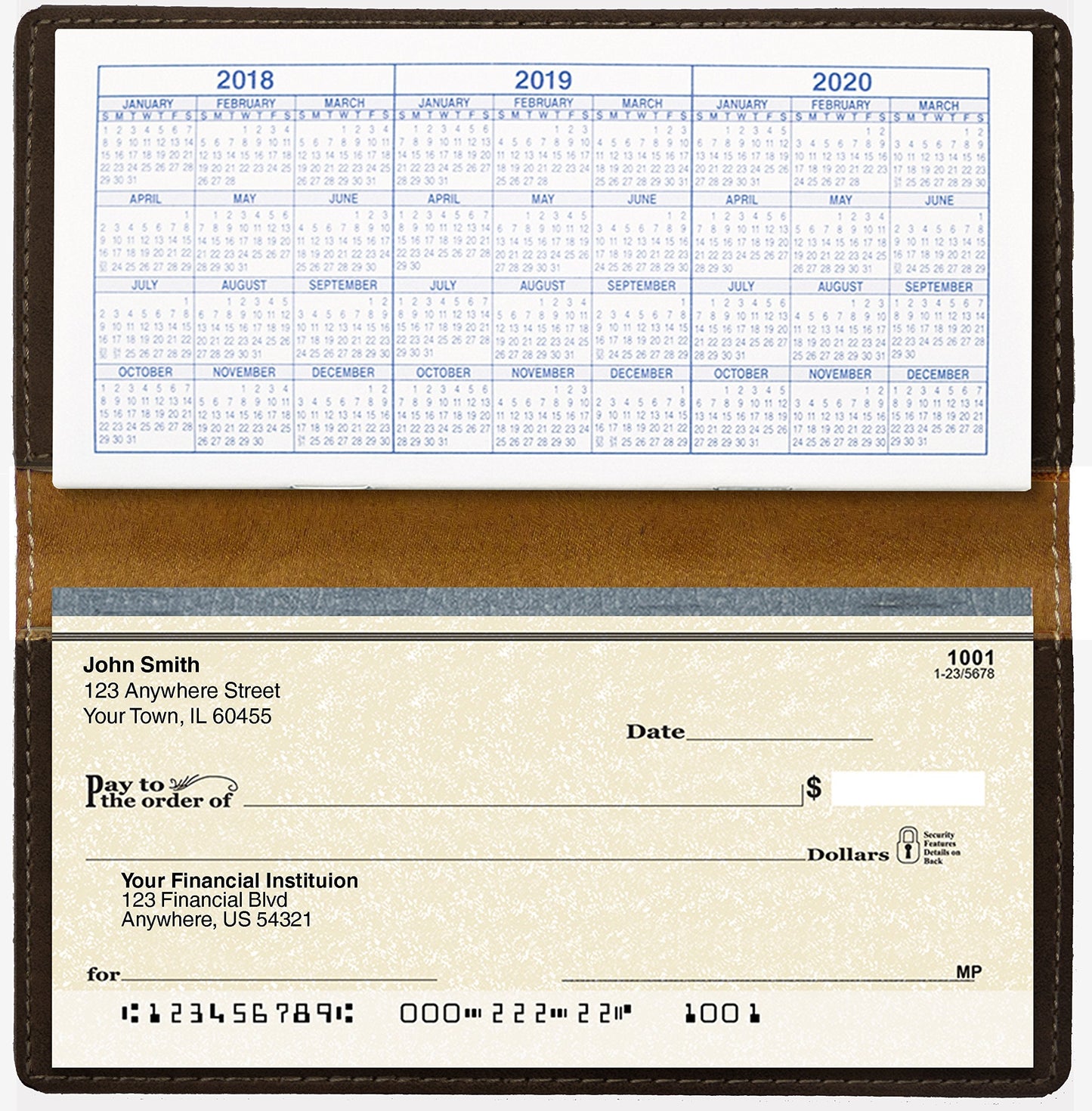 CAROUSELCHECKS Make A Wish Laser Engraved Leatherette Checkbook Cover