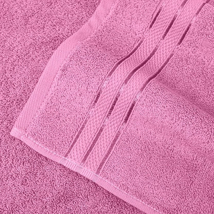Elegant Comfort Three Line Popcorn Extra Large Luxury Bath Towel