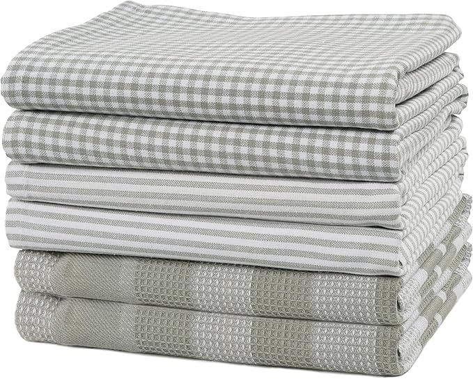 Casa Platino Hand Towels for Kitchen Set of 6 – 100% Cotton 18"x28" Kitchen