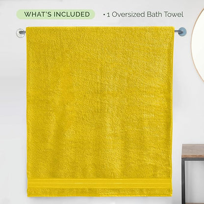 Elegant Comfort Three Line Popcorn Extra Large Luxury Bath Towel