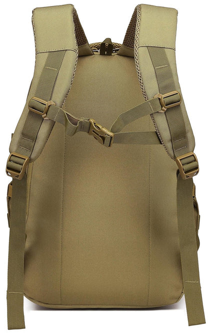 Wotony Military tactical backpack, backpack for men black small tactical assault bag (Khaki, 20 inch)
