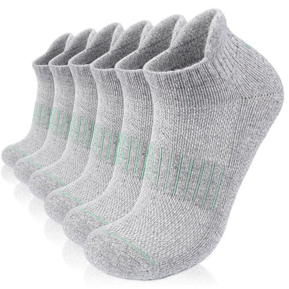 Lapulas Merino Wool Ankle Hiking Running Socks for Men Women Breathable Compression Thick Athletic No Show Socks 6 Pairs