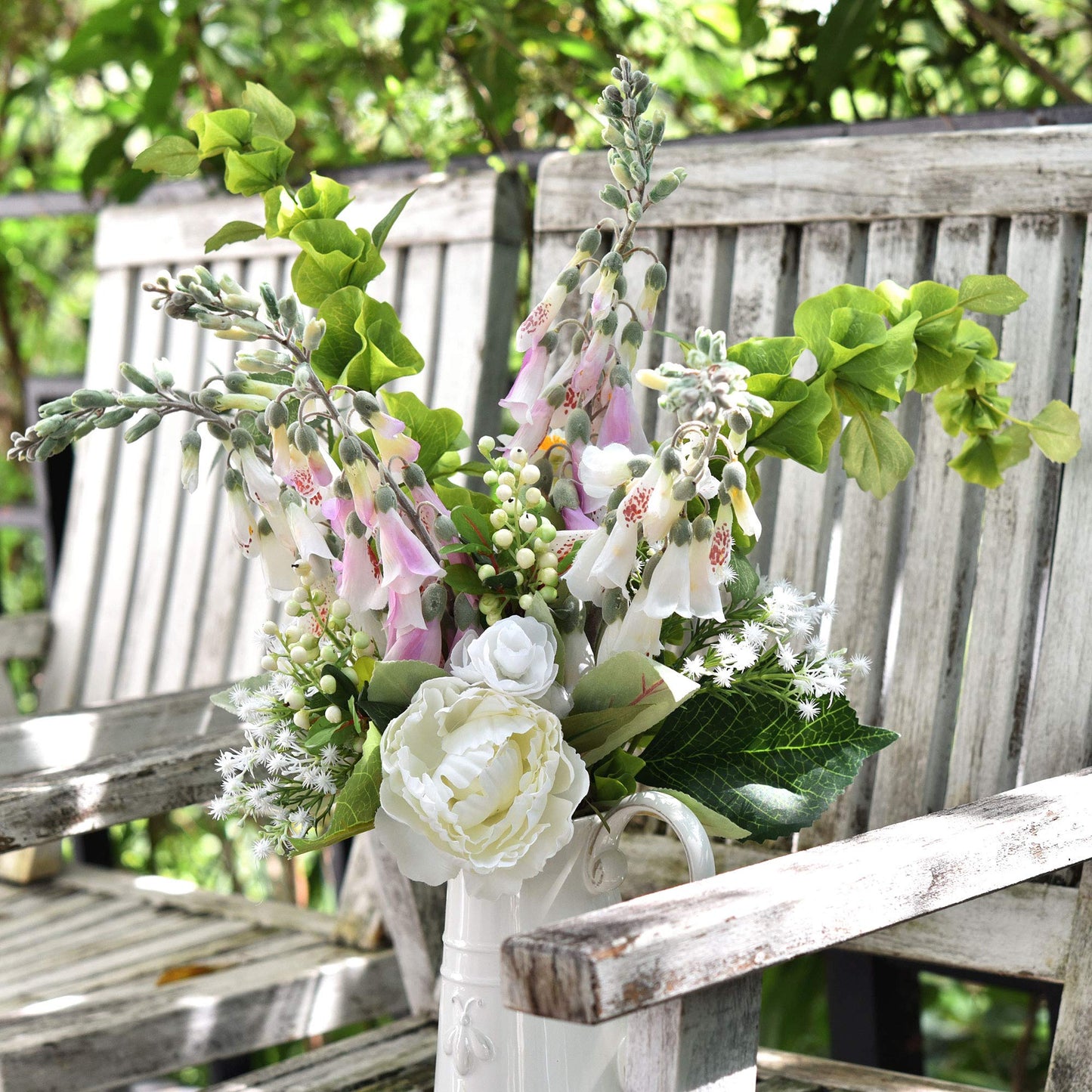 FiveSeasonStuff Artificial Bells of Ireland | Flower Greenery Fillers | Floral Bouquet Arrangement, 2 Stems