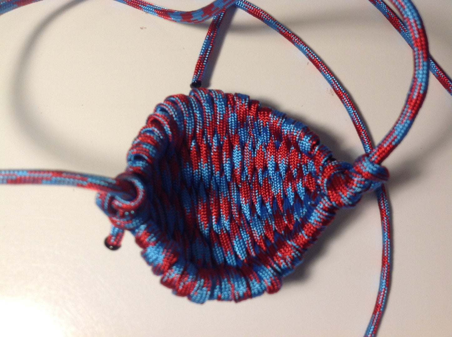 Paracord Shepherd Sling (Old-fashioned Slingshot) Handmade By David the Shepherd (Pacific Red)