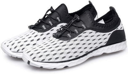 DOUSSPRT Men's Water Shoes Quick Drying Sports Aqua Shoes White Size 11