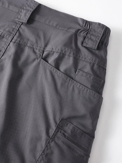 AKHIKING Men's Outdoor Tactical Stretch Cargo Shorts Outdoor Lightweight Ripstop Work Hiking Shorts Grey 38