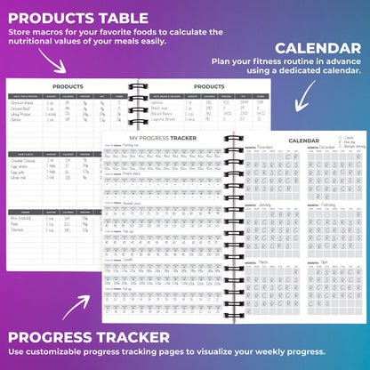 Clever Fox Fitness Journal Workout Log Book - Daily Fitness Planner Workout Journal for Women and Men. Spiral-Bound, Laminated Cover, Thick Pages, A5 (Yellow & Pink)